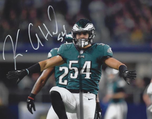 Autographed Kamu Grugier-Hill Philadelphia Eagles  8x10 Photo