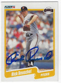 Autographed RICK REUSCHEL San Francisco Giants 1990 Fleer Card