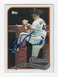 Autographed RICK REUSCHEL San Francisco Giants 1989 Topps Card