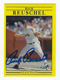 Autographed RICK REUSCHEL San Francisco Giants 1991 Fleer Card