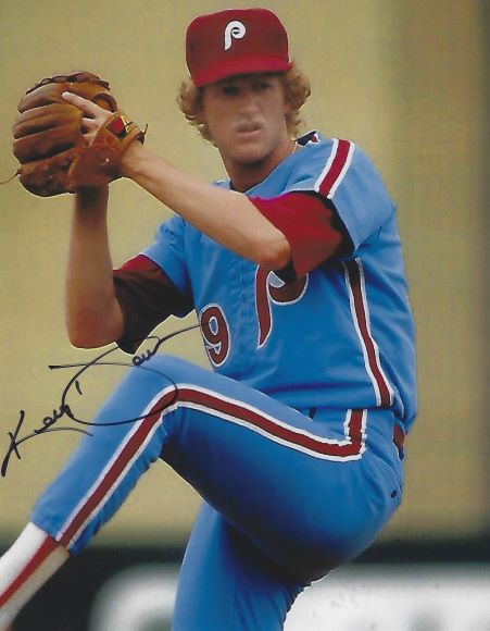 AUTOGRAPHED KELLY DOWNS 8X10 Philadelphia Phillies Photo