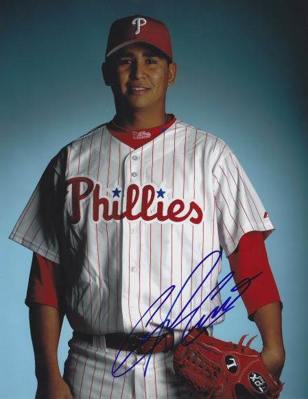 AUTOGRAPHED CARLOS CARRASCO 8x10 Philadelphia Phillies Photo