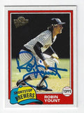 Autographed ROBIN YOUNT Milwaukee Brewers 2004 Topps Fan Favorites Card