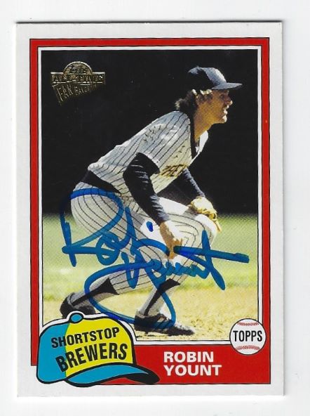 Autographed ROBIN YOUNT Milwaukee Brewers 2004 Topps Fan Favorites Card