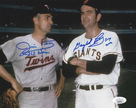 Autographed GAYLORD PERRY &amp; JIM PERRY 8X10 photo JSA