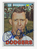 Autographed Jim Hickman Los Angeles Dodgers 1967 Topps Card