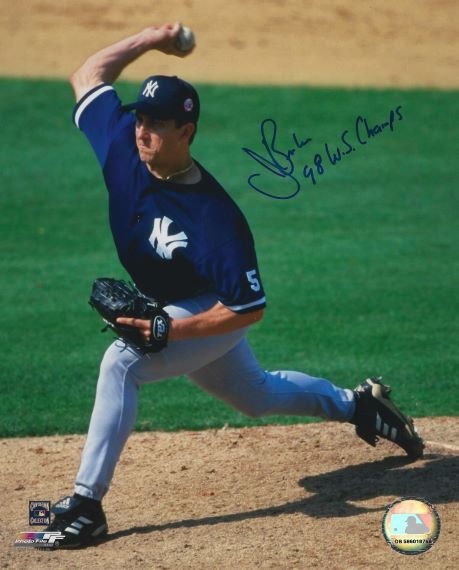 AUTOGRAPHED JIM BRUSKE 8x10 New York Yankees Photo