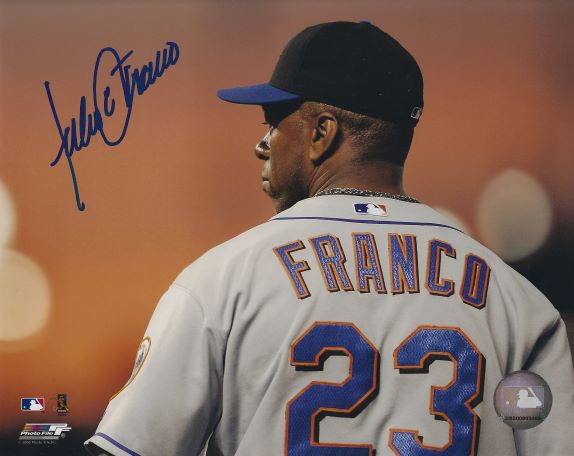 AUTOGRAPHED JULIO FRANCO 8x10 New York Mets photo