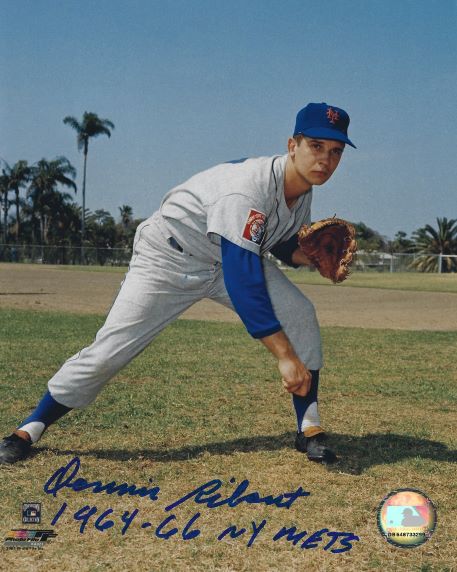 AUTOGRAPHED DENNIS RIBANT 8X10 New York Mets Photo
