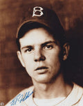 AUTOGRAPHED EDDIE MIKSIS 8X10 Brooklyn Dodgers Photo