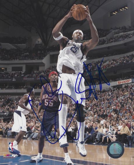 Autographed ERICK DAMPIER 8X10 Dallas Mavericks Photo