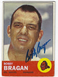Autographed BOBBY BRAGAN Milwaukee Braves 1963 Topps Card