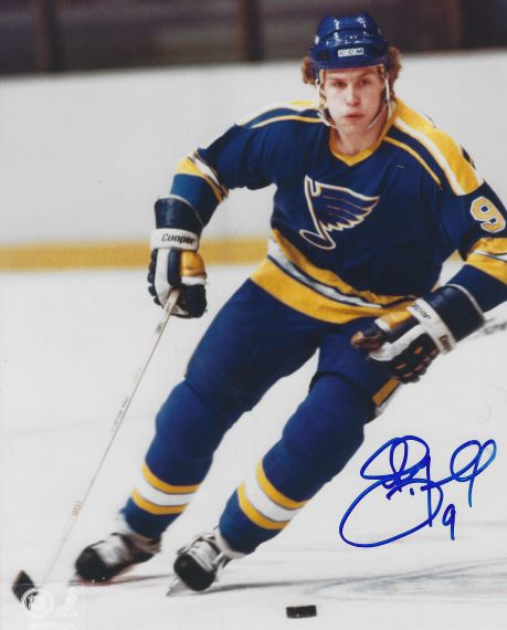 Autographed PERRY TURNBULL 8x10 St. Louis Blues Photo