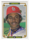 Autographed LONNIE SMITH St. Louis Cardinals 1984 DONRUSS Champion Card #23