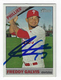 Autographed FREDDY GALVIS Philadelphia Phillies 2015 Topps Heritage Card #596