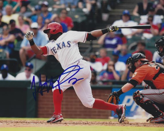 AUTOGRAPHED HANSER ALBERTO 8x10 Texas Rangers Photo