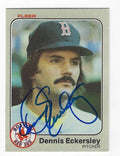 Autographed DENNIS ECKERSLEY Boston Red Sox 1983 Fleer Card #182