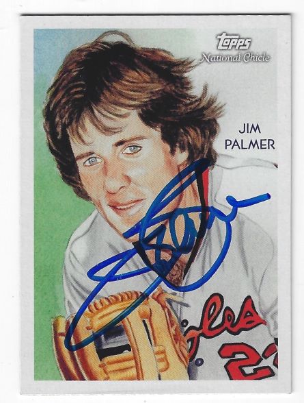 Autographed JIM PALMER Baltimore Orioles 2010 Topps National Chicle Card