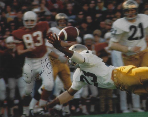 Autographed CLARENCE ELLIS 8x10 Notre Dame Photo