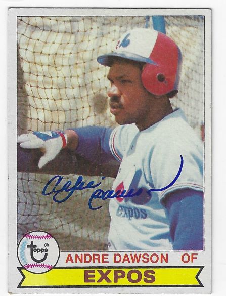Autographed ANDRE DAWSON Montreal Expos 1979 Topps Card