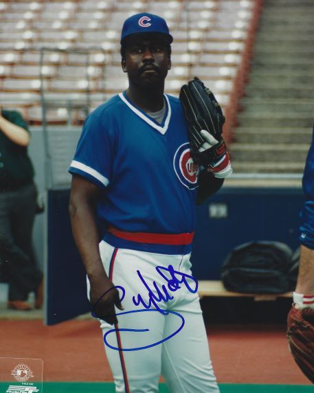 AUTOGRAPHED GARY MATTHEWS 8X10 Chicago Cubs Photo