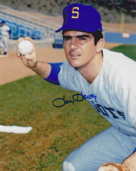 Autographed LARRY HANEY 8X10 Seattle Pilots Photo