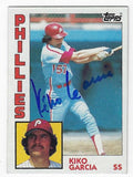 Autographed KIKO GARCIA Philadelphia Phillies 1984 Topps Card
