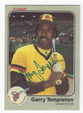 Autographed GARRY TEMPLETON San Diego Padres 1983 Fleer Card