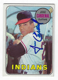 Autographed JOSE CARDENAL Cleveland Indians 1969 Topps Card