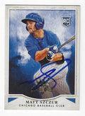 Autographed MATT SZCZUR Chicago Cubs 2015 Panini Diamond King Card