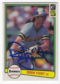 Autographed ROBIN YOUNT Milwaukee Brewers 1982 Donruss Card