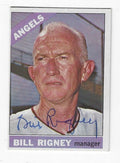 Autographed BILL RIGNEY California Angels 1966 Topps Card