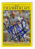 Autographed WES CHAMBERLAIN Philadelphia Phillies 1991 Fleer Card