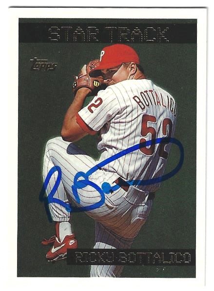 Autographed RICKY BOTTALICO Philadelphia Phillies 1995 Topps Card