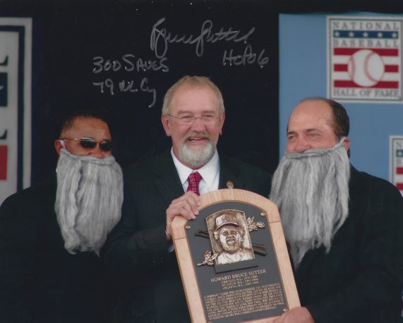 Autographed HOF'R BRUCE SUTTER 8X10 St. Louis Cardinals Photo
