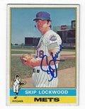 Autographed SKIP LOCKWOOD New York Mets 1976 Topps Card