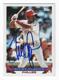 Autographed RICKY JORDAN  Philadelphia Phillies 1993 Topps Card