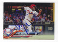 Autographed ODUBEL HERRERA Philadelphia Phillies 2018 Topps Card