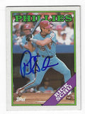 Autographed RICK SCHU Philadelphia Phillies 1988 Topps Card