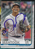 Autographed MIKE MAHTOOK Detroit Tigers 2019 Topps Card