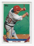 Autographed TODD PRATT Philadelphia Phillies 1993 Topps Card