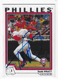 Autographed TODD PRATT Philadelphia Phillies 2004 Topps Card