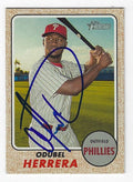 Autographed ODUBEL HERRERA Philadelphia Phillies 2017 Topps Heritage Card