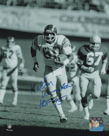 Autographed KELLEN WINSLOW "HOF 95" 8X10 San Diego Chargers Photo