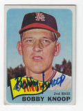 Autographed BOBBY KNOOP Los Angeles Angels 1965 Topps Card