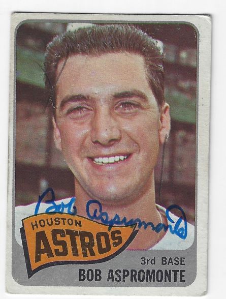 Autographed BOB ASPROMONTE Houston Astros 1965 Topps  Card
