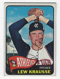 Autographed LEW KRAUSSE Kansas City A's 1965 Topps Card