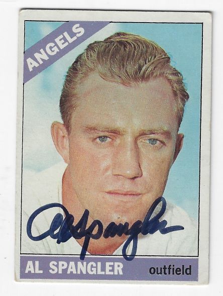 Autographed AL SPANGLER California Angels 1966 Topps Card