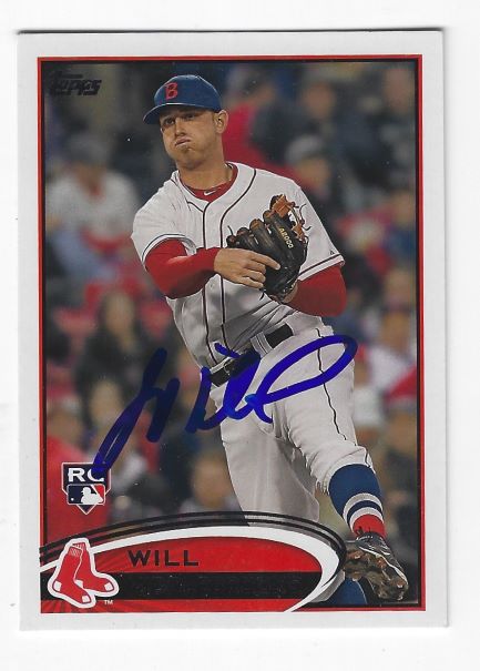 Autographed WILL MIDDLEBROOKS Boston Red Sox 2012 Topps Card