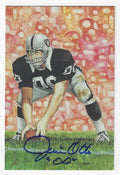 Autographed Jim Otto Oakland Raiders Goal Line Art Card